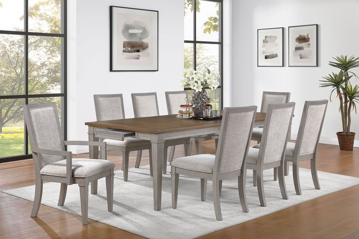 Mariana Vintage Cream 96" Extendable Rectangular Dining Room Set