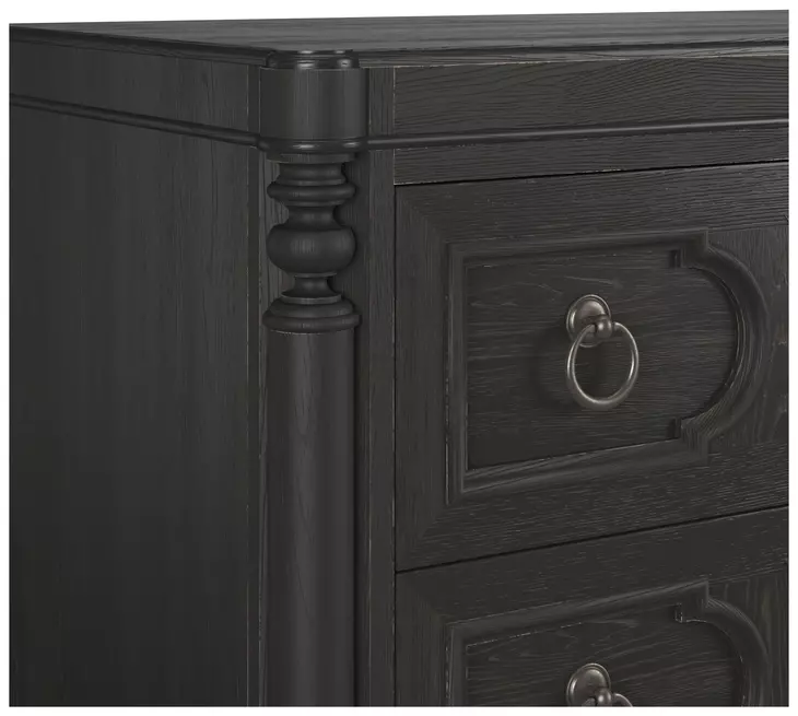 Atrium Black 3 Drawer Bachelor's Chest