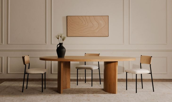 Louise Natural Oval Dining Room Set