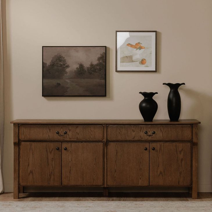 Caroline Warm Brown 4 Door Sideboard