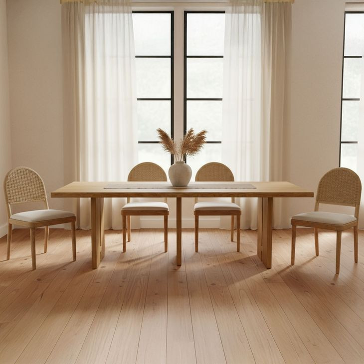 Claire Beige Upholstered Dining Chair Set of 2
