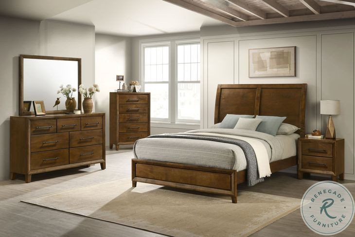 Ballard Walnut Brown Bedroom Set