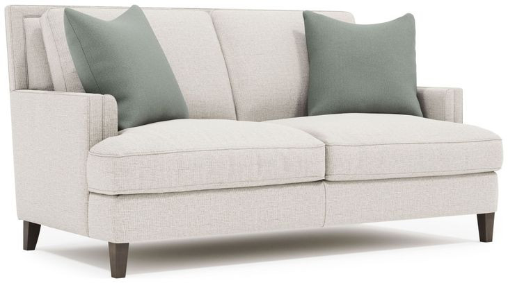 Addison Beige 66" Loveseat with Pillow