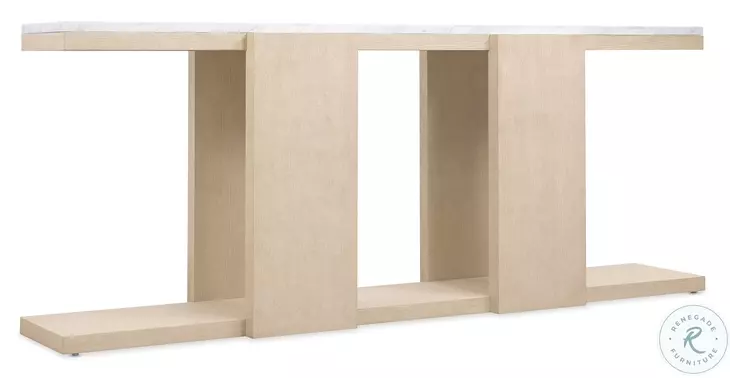 Westwood Polished Limestone And Volakas Stone Top Console Table
