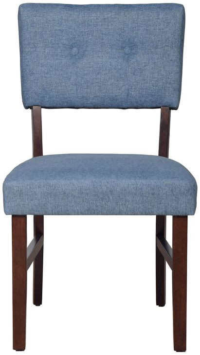 Tioga Blue Upholstered Dining Chair Set of 2