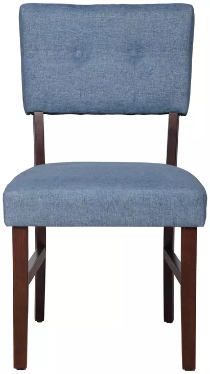 Tioga Blue Upholstered Dining Chair Set of 2