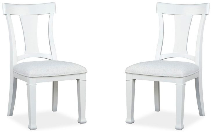 Crownfall White Upholstered Side Chair Set of 2