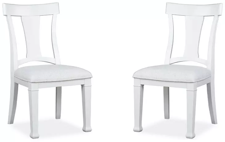 Crownfall White Upholstered Side Chair Set of 2