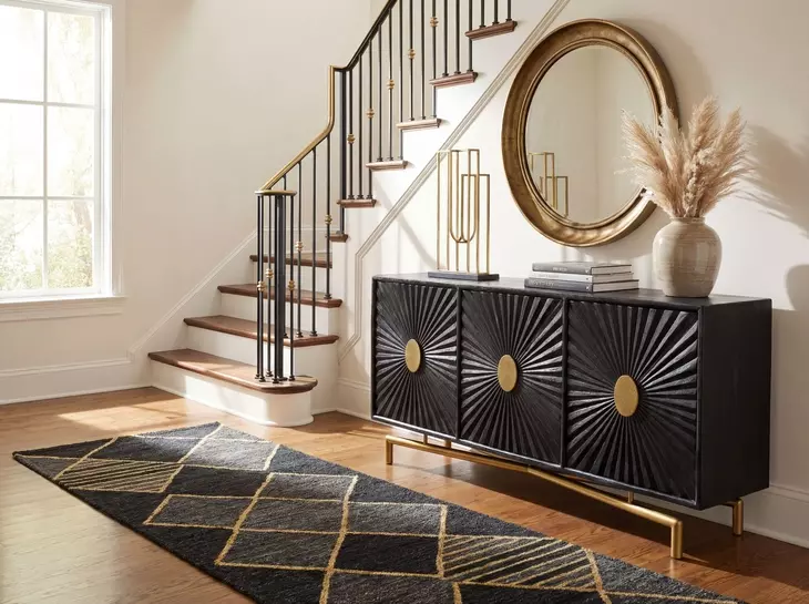 Melange Black 69" TV Stand
