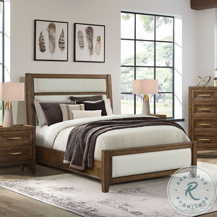 Marlow Sable Queen Upholstered Panel Bed