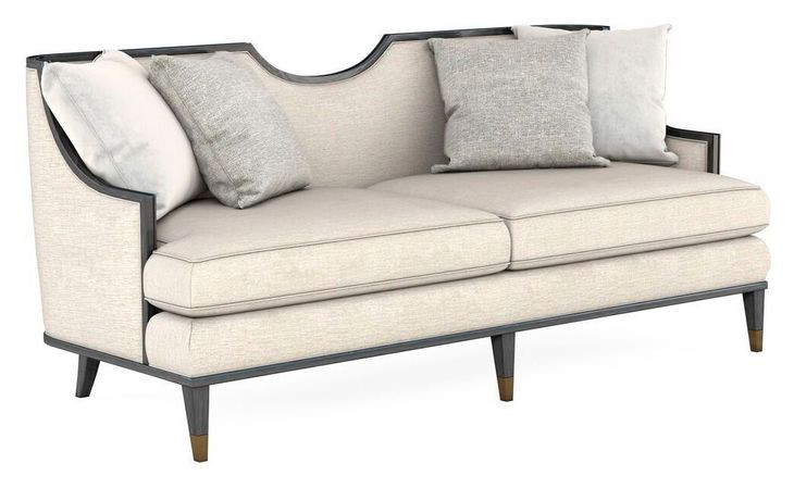 Harper Beige and Onyx 84" Sofa