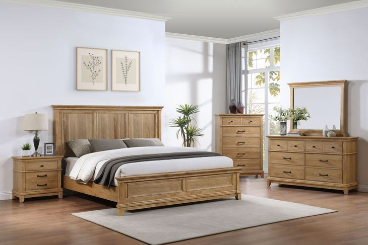 Sunstone Honey Brown Panel Bedroom Set