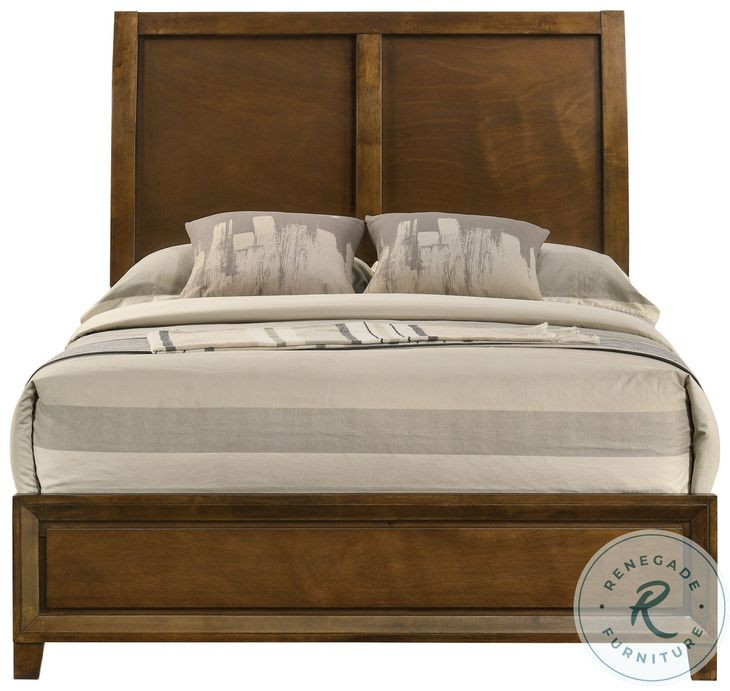 Ballard Walnut Brown Full Sleigh Bed