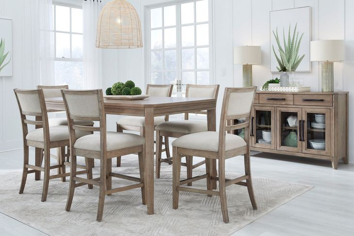 Breckenridge Medium Brown Rectangular Counter Height Dining Room Set