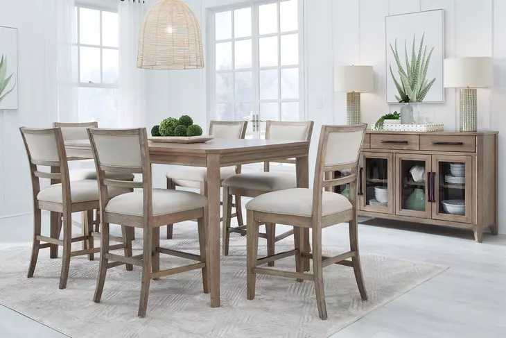 Breckenridge Medium Brown Rectangular Counter Height Dining Room Set