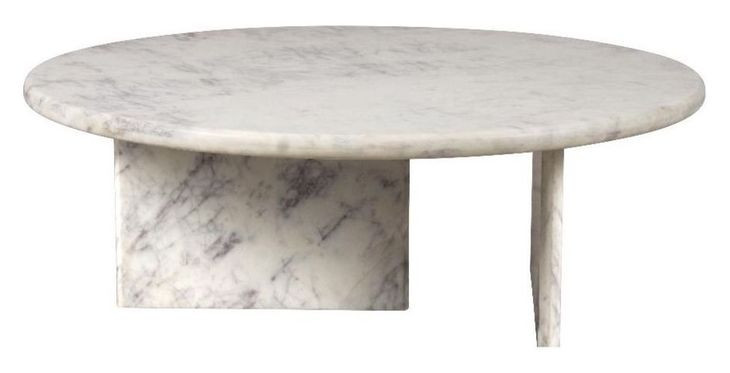 Artifacts Wonder White Round Marble Top Finson Cocktail Table