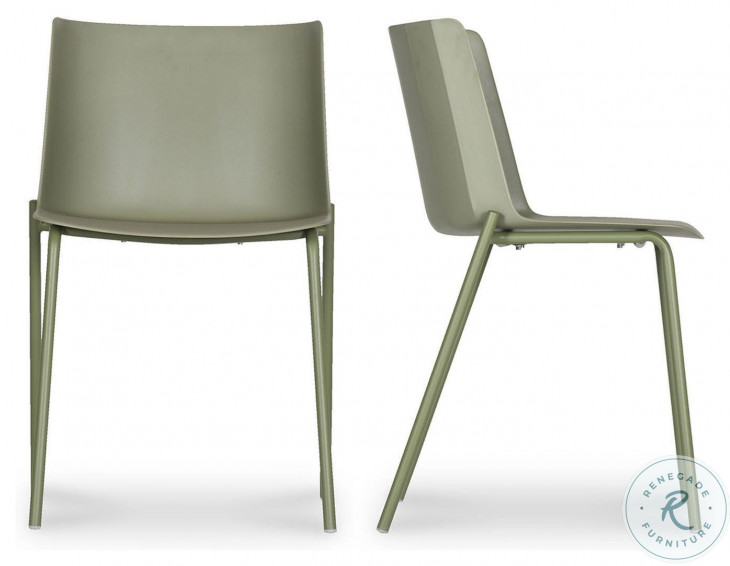Silla Sage Green Outdoor Armless Chair Set Of 2 From Moes Home
