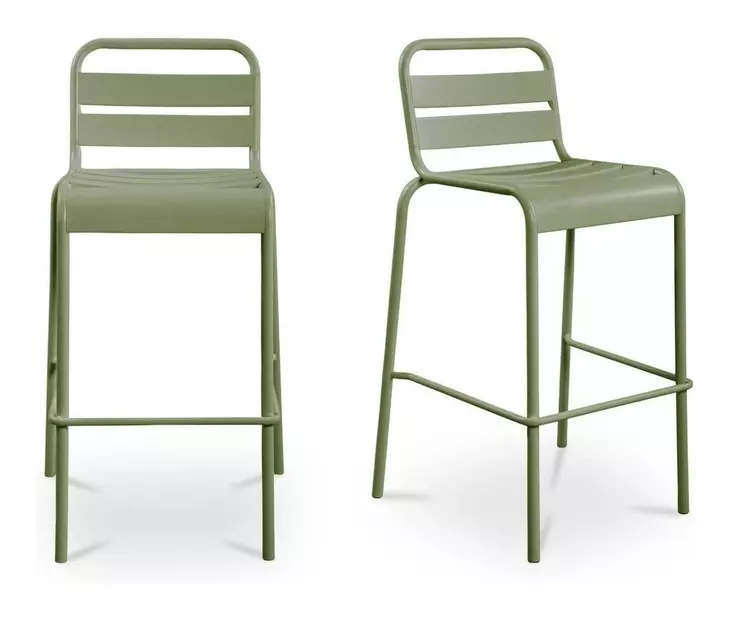 Kade Green Outdoor Bar Stool Set of 2