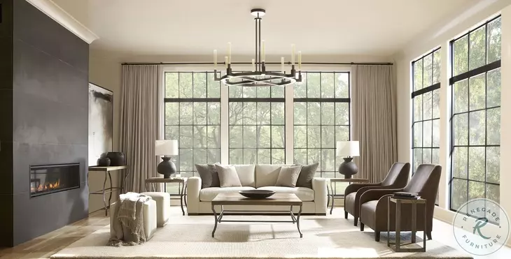 Aspen Cream Ottoman