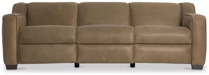 Flynn Brown Leather 94" Power Motion Sofa