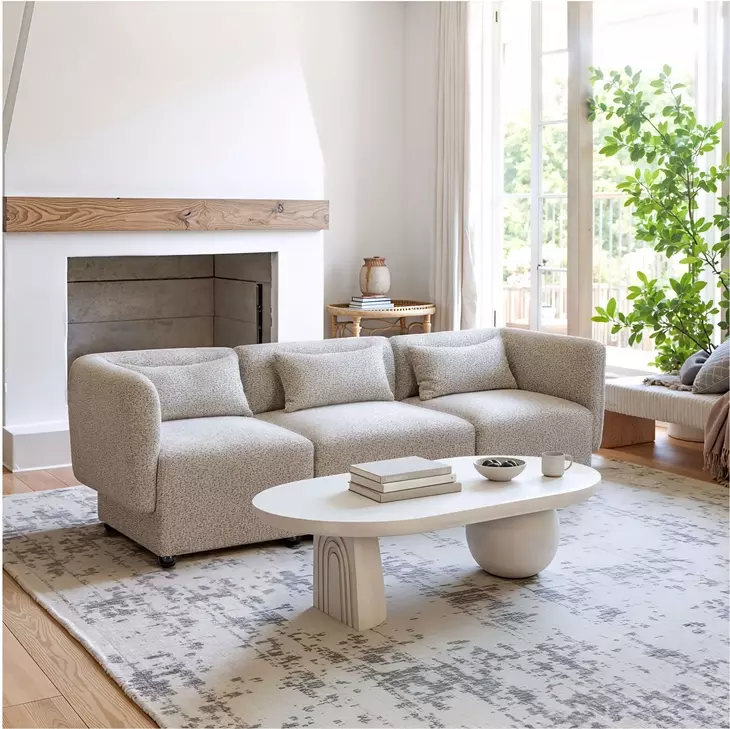 Simu Dune Greige Armless Chair