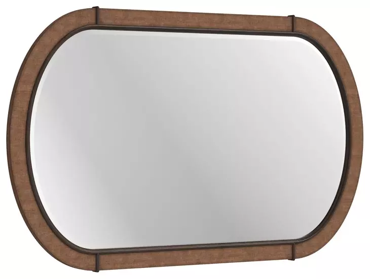 Verge Handcrafted Walnut Oval Mirror
