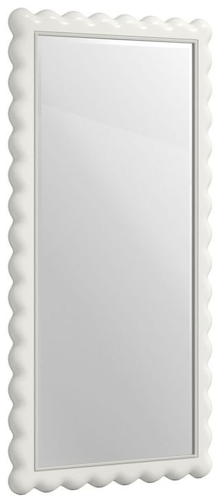 Haven Warm White Rectangle Floor Mirror