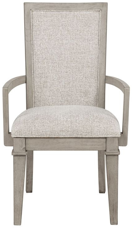 Mariana Vintage Cream Upholstered Arm Chair Set of 2