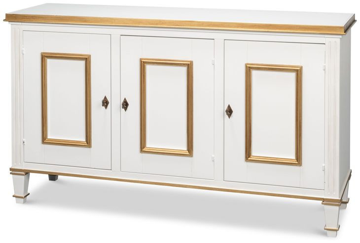 Louis XVI Cotina White 3 Doors Buffet