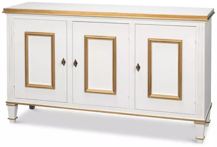 Louis XVI Cotina White 3 Doors Buffet