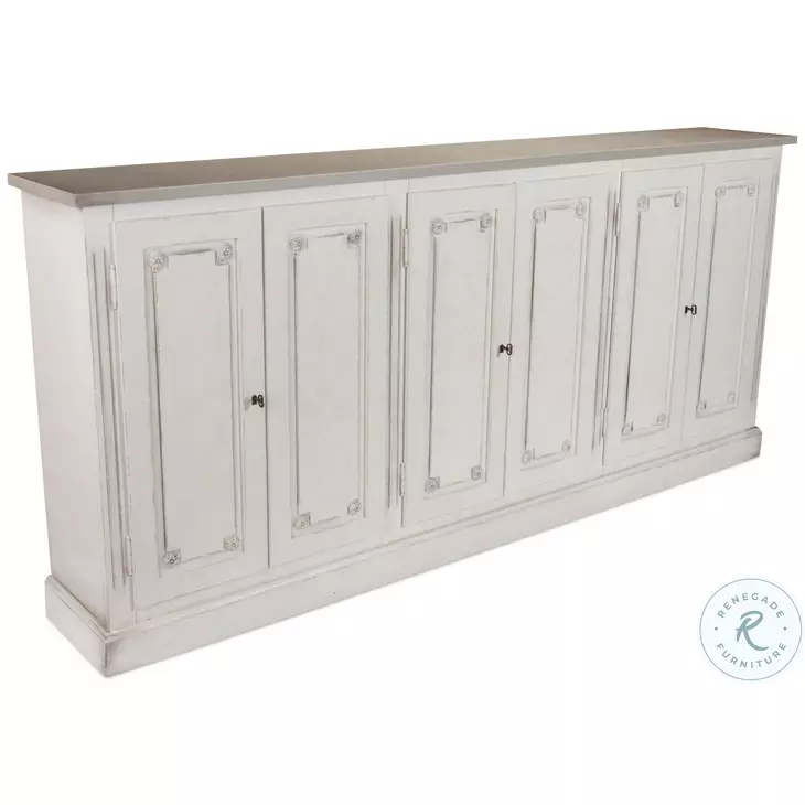 Bellagio Stucco White And Gray 96" Sideboard