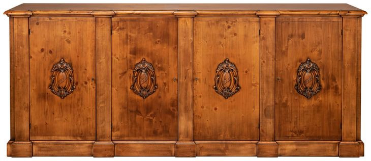 Crested Noce Anticato 4 Door TV Stand