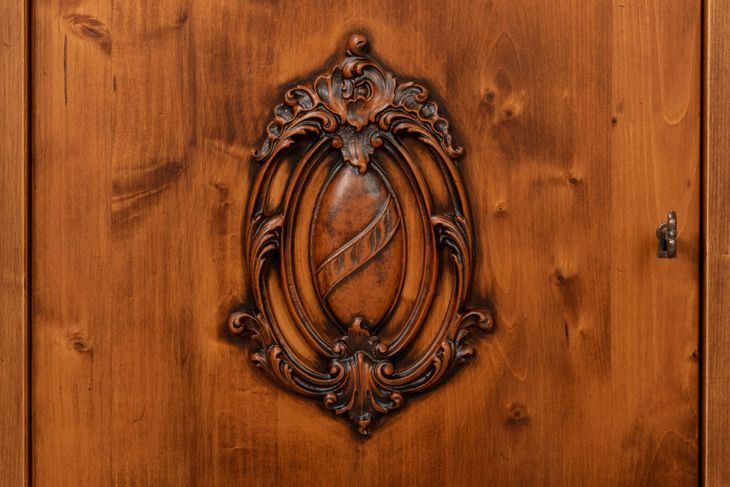 Crested Noce Anticato 4 Door TV Stand