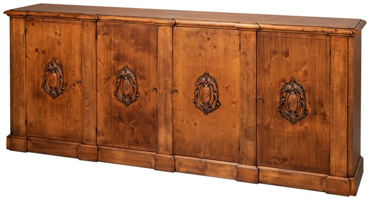 Crested Noce Anticato 4 Door TV Stand