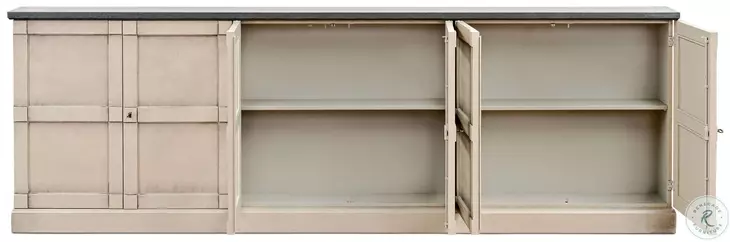 R239-04T01 Grey 6 Door Console