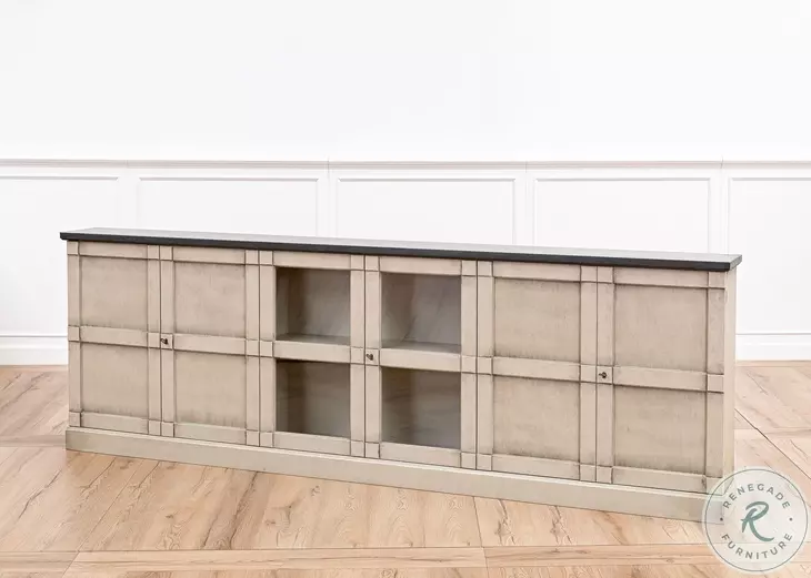 R239-04T01 Grey 6 Door Console