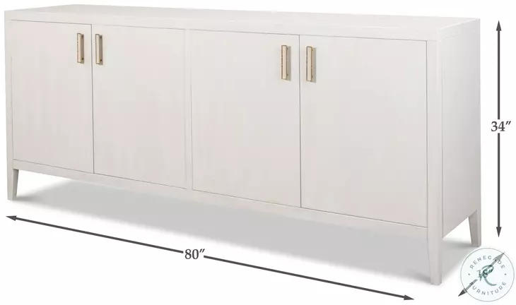 Blanco Cortina White 4 Door Buffet