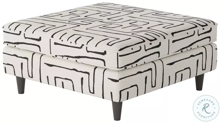 Durango Fossil Ebony Square Cocktail Ottoman