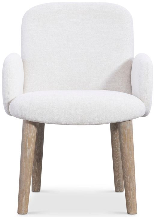 Loggia White Performance Fabric Arm Chair