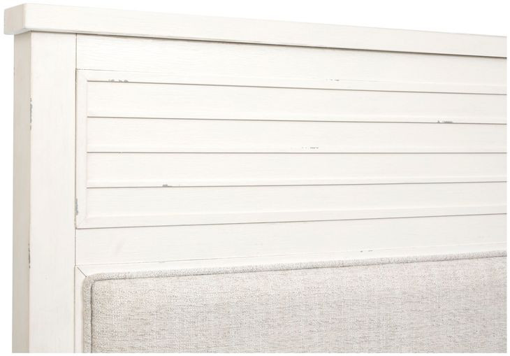 Echo Isles Sea Pearl and Driftwood Queen Upholstered Panel Bed