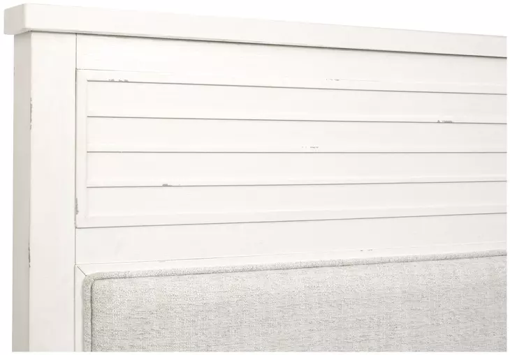 Whisperbay Sea Pearl and Driftwood Queen Upholstered Panel Bed