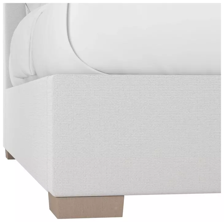 Grant Snow Performance Fabric King Upholstered Pillow Back Shelter Bed