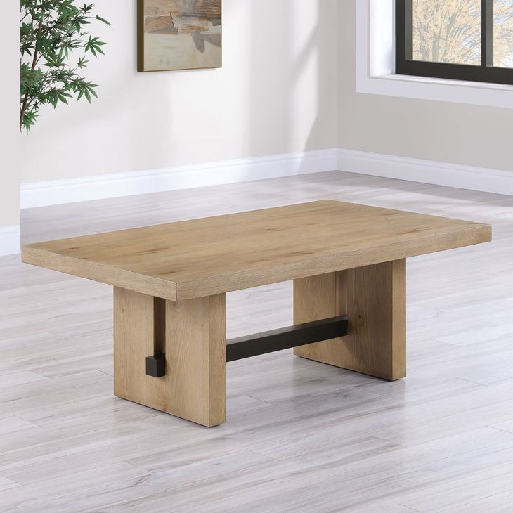 Aubrey Brown Rectangular Coffee Table