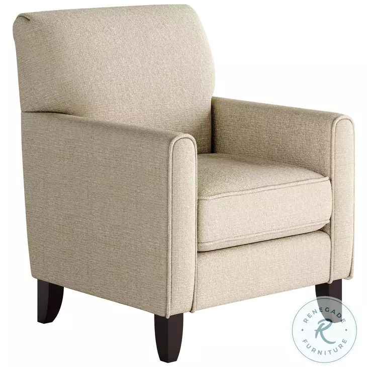 Sugarshack Oatmeal Straight Arm Accent Chair