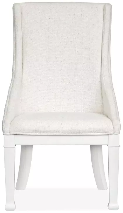 Crownfall White Upholstered Host Chair Set of 2