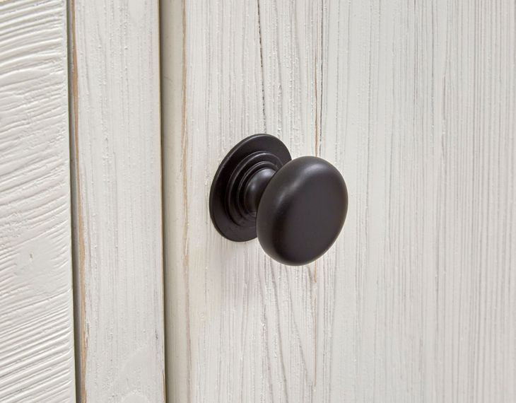 Harper Springs Silo White and Black 6 Drawer Dresser with Arched Mirror