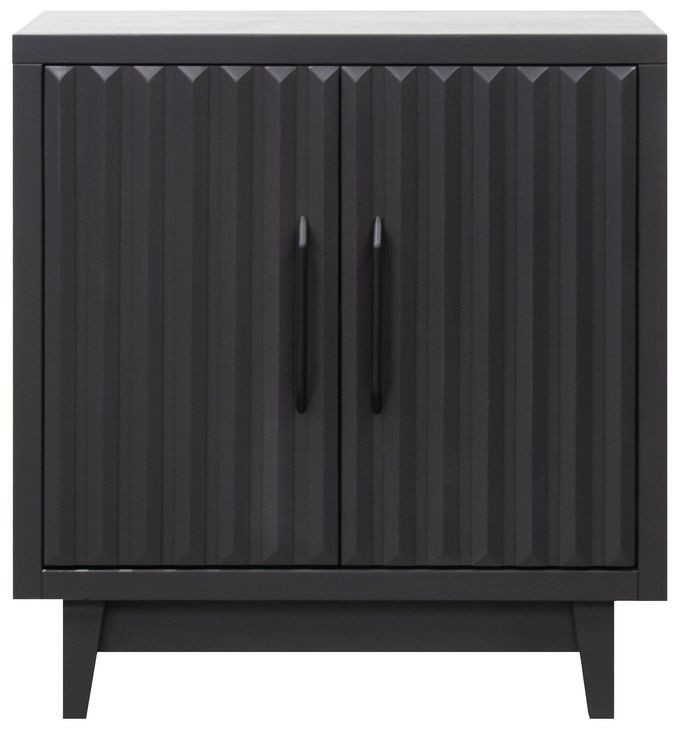 Radiance Black 2 Doors Cabinet