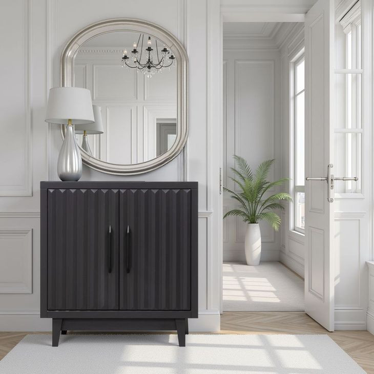 Radiance Black 2 Doors Cabinet