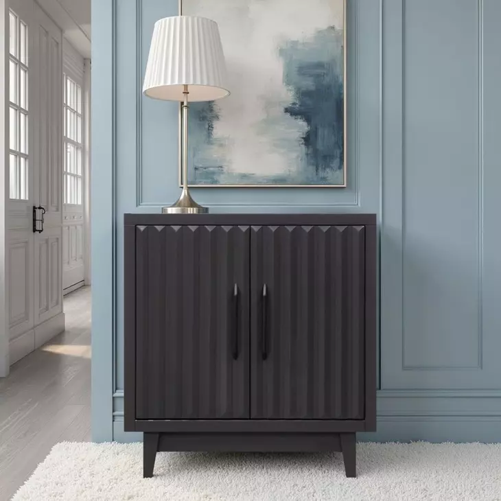 Radiance Black 2 Doors Cabinet