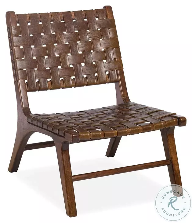 Digby Peak Spice Woven Leather Chair